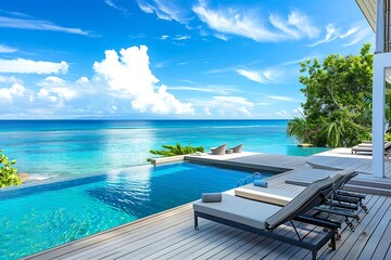 Luxury Villa With Infinity Pool Overlooking Turquoise Ocean