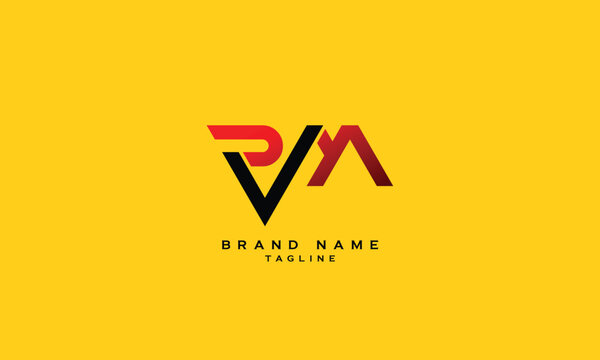 PVM, PMV, VPM, VMP, MVP, MPV, Abstract initial monogram letter alphabet logo design
