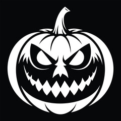 Halloween Pumpkin Silhouette Vector illustration