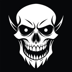 Halloween Ghost Silhouette Vector illustration