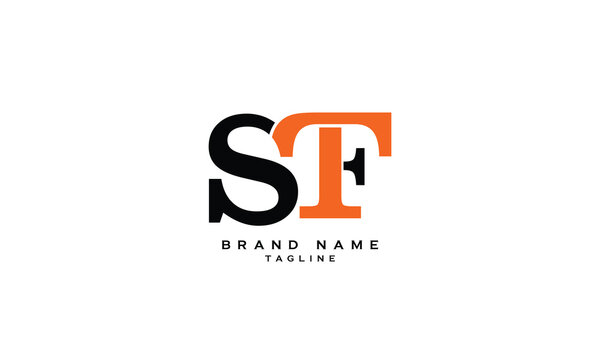 STF, SFT, TSF, TFS, FTS, FST, SF, FS, Abstract initial monogram letter alphabet logo design