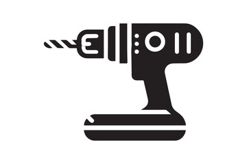 electric hand drill machine vector illustration