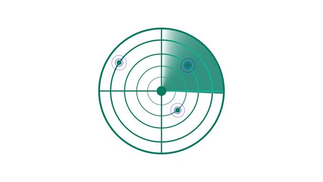 Digital searching system animation. Rader searching security concept animation. signal waves, searching icon. 