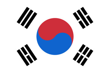 Flag of South Korea. Vector illustration