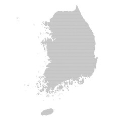 South Korea map with dotted pattern vector illustration