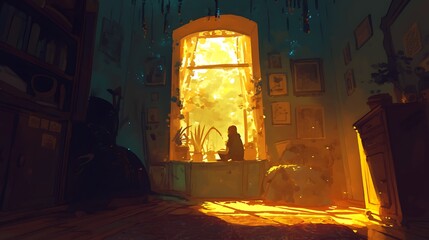 Two Children in a Magical Workshop