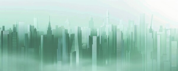 Abstract Vector Illustration, Futuristic green Urban city Landscape with Advanced Smart City Technology, de- urbanization concept, Graphic Resources, Wallpapers, Brochure, banner design, Advertising, 
