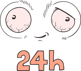 24 h insomnia face draw