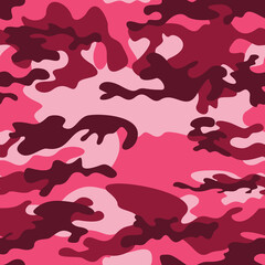 
camouflage modern background pink pattern vector illustration, print for girls
