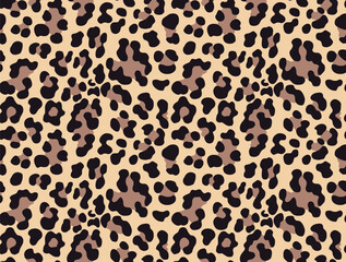 leopard pattern seamless skin texture, vector design with cat spots