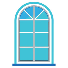 Fototapeta premium a window on the facade of a house or apartment building 