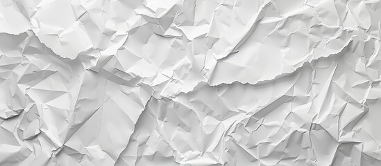 Obraz premium White crumpled paper s texture creates an abstract background with copy space image