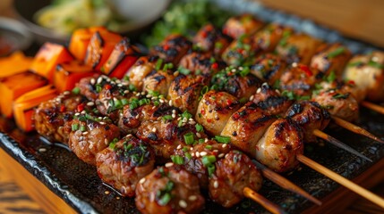 Delicious Grilled Chicken Skewers - Generative AI