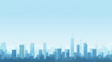 Naklejka premium Abstract Vector Illustration, Futuristic blue Urban city Landscape with Advanced Smart City Technology, Graphic Resources, Wallpapers, Brochure, Websites, banner design, Advertising, web, background