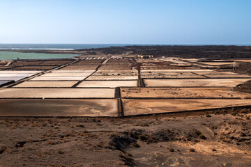 Salt pans, Salinas del Janubio, Lanzarote, Spain