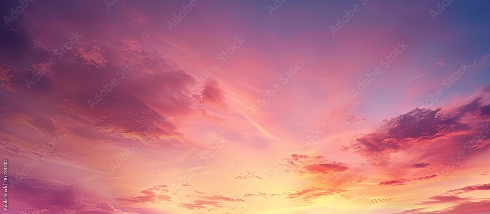 Canvas Prints vibrant evening sky with hues blending at twilight perfect as a copy space image