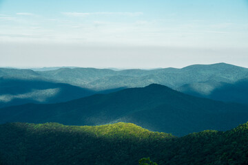 Aerial Shot of Appalachian Mountains at Sunset