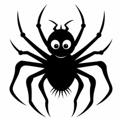 Halloween spider vector,spider isolated on white background