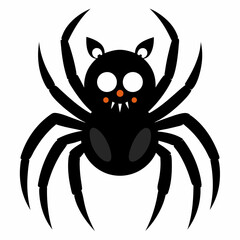 Halloween spider vector,spider isolated on white background