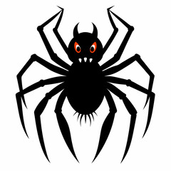 Halloween spider vector,spider isolated on white background