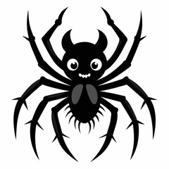 Halloween spider vector,spider isolated on white background