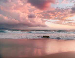 Obraz premium sunset on the beach, love vibes
