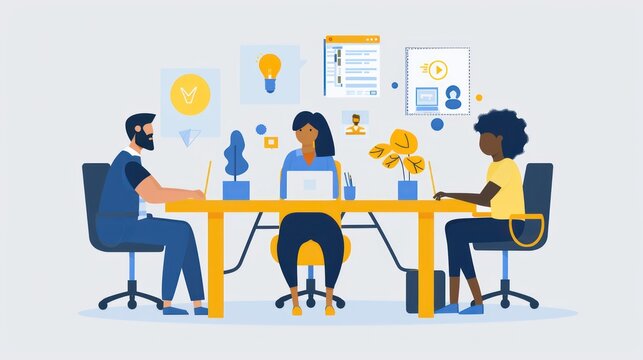 A team benefiting from remote work consulting services 