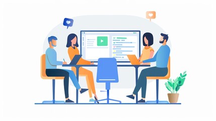 A team benefiting from remote work consulting services