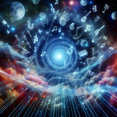Obraz premium musical diversity of fractal realms