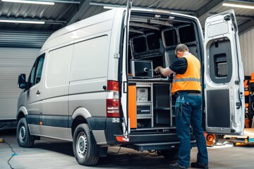 Mobile Car Diagnostic Service Van with Advanced Diagnostic Tools for On-Site Vehicle Checks