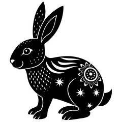 illustration of a Rabbit silhouette vector