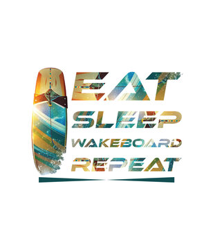 Wakeboard Lover: Wake, Sleep, Repeat Premium Design