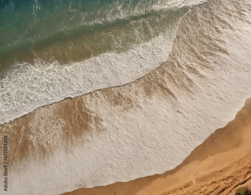 Wall mural sand and wave