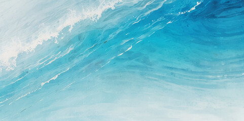 Seamless wave water ocean soft blue curve line background. Water  ocean wave white and soft blue aqua, teal texture. Vector sea, wave, water background.