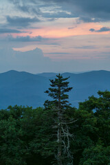 Aerial Shot of Appalachian Mountains at Sunset
