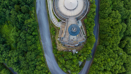 Serene Aerial View of the Lush Green Appalachian Forest near Brasstown Bald, Georgia