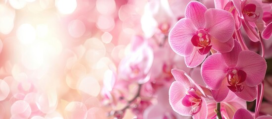 Floral backdrop with a copy space image of orchids © Ilgun