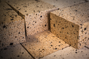 fireclay brick, stacked, background, bricks for masonry fireplaces, gray background