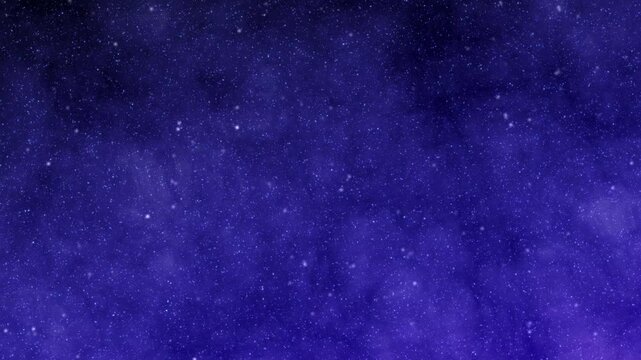 Animated dark night sky background with glowing stars. The milky way moving across the night sky.