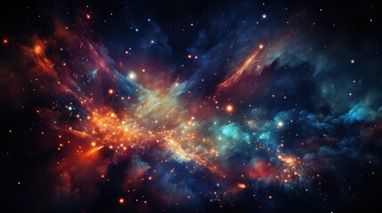 Fototapeta premium Cosmic space and stars, computer generated abstract background, 3D rendering