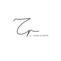 Cr Initial signature logo vector design