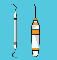 Dentist tools, dental tools, dental health, tooth vector illustration