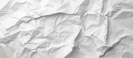 Obraz premium Crumpled white paper with copy space image