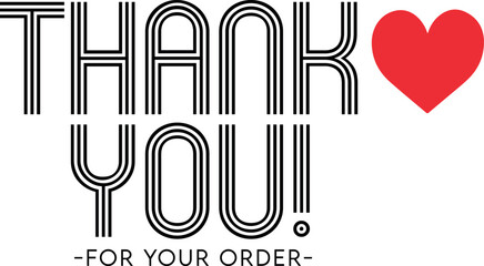 Adobe IllustratoThank You for Your Order. Elegant Thank You for Your Order Design with Stylish Graphics. Sophisticated Thank You for Your Purchase Image with Modern Elements. Chic Thank You fr Artwork