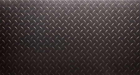 dark metal texture with a pattern, steel background. black iron plate.