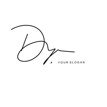 Dr Initial signature logo vector design