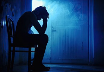 Lonely Man in Blue Room