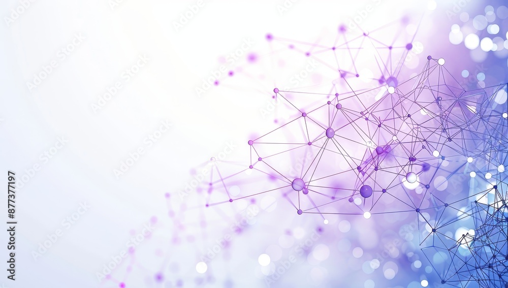 Poster abstract 3d rendering of network concept. modern background. futuristic shape with spheres and lines