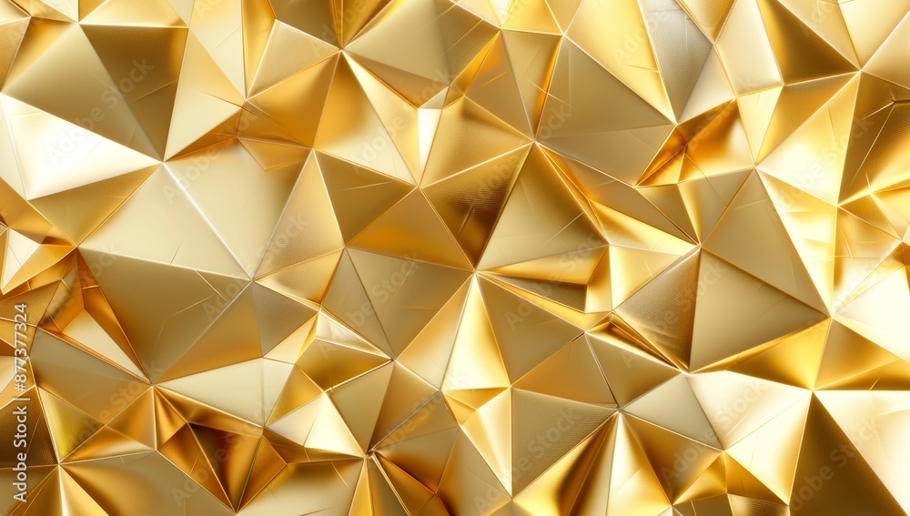 Poster triangulated surface rendered in abstract 3d using a modern background and futuristic polygonal shap
