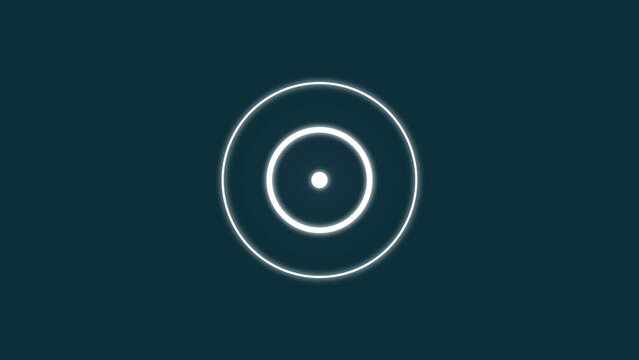Radio waves signal and circle wave pulse animation  background.